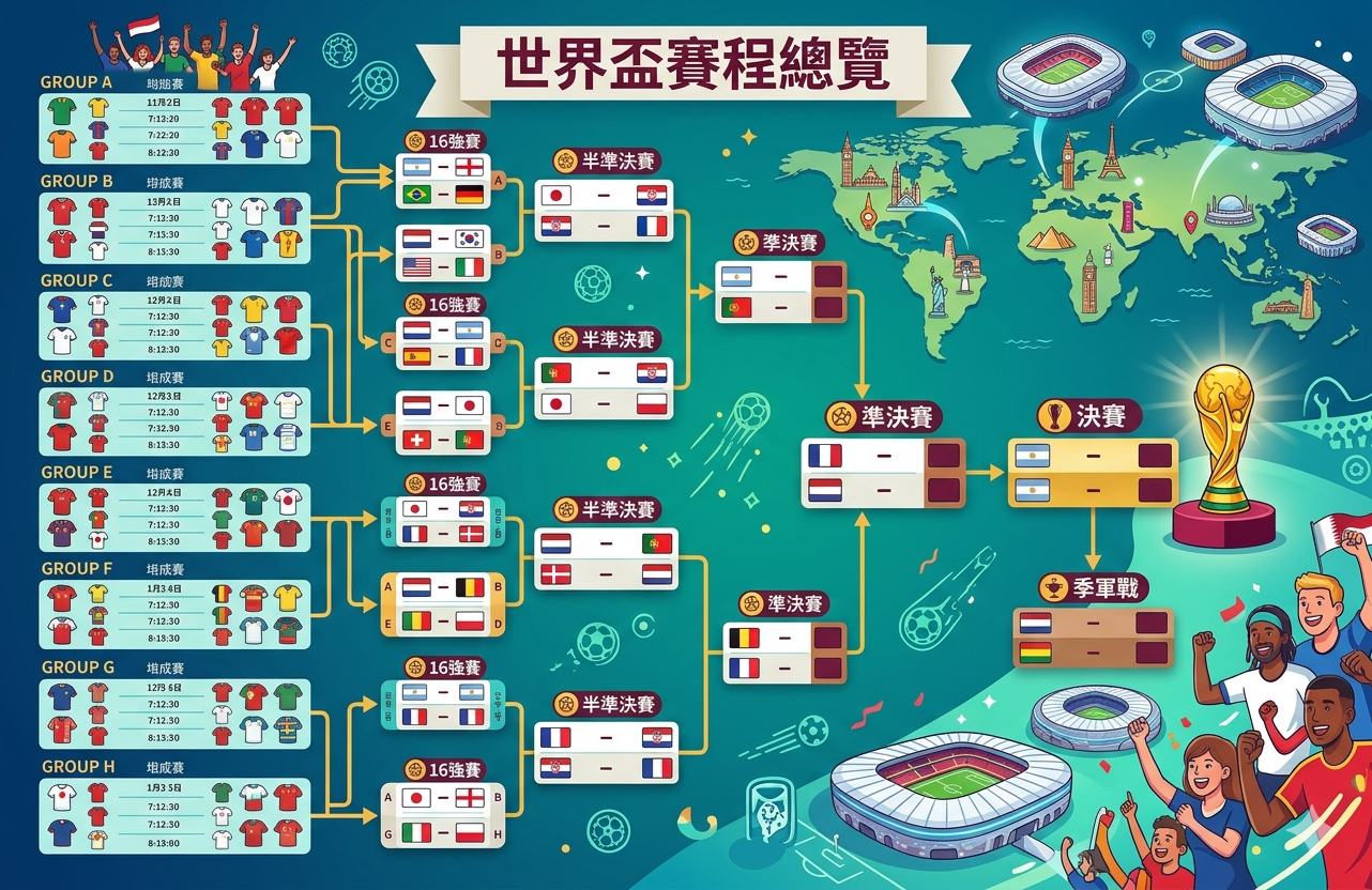 世界盃賽程總覽