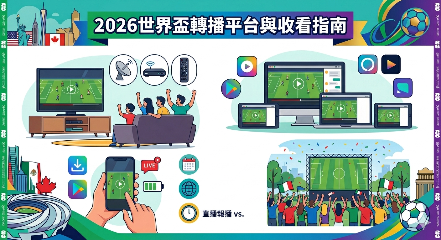 2026世界盃直播哪裡看？免費平台與賽事轉播全指南