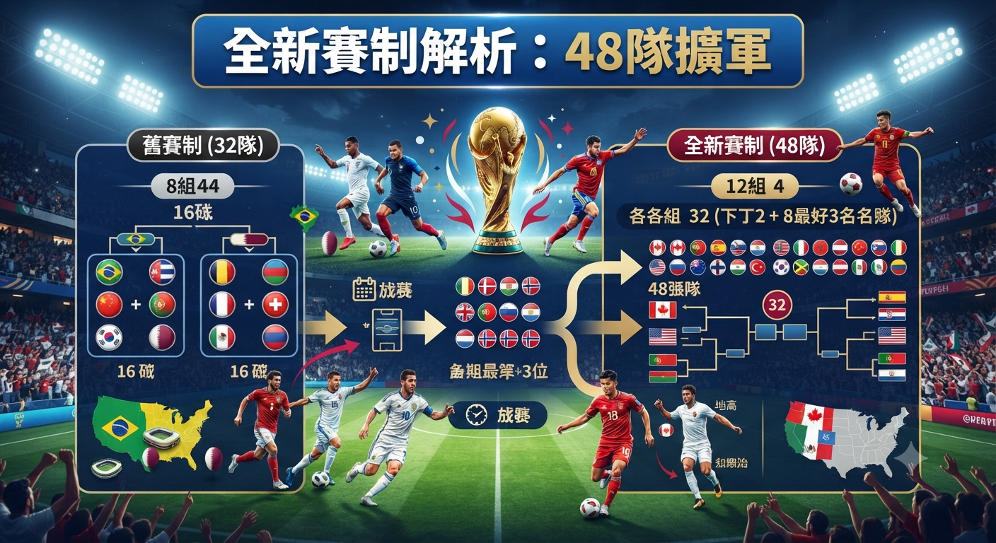 全新賽制解析:48隊擴軍