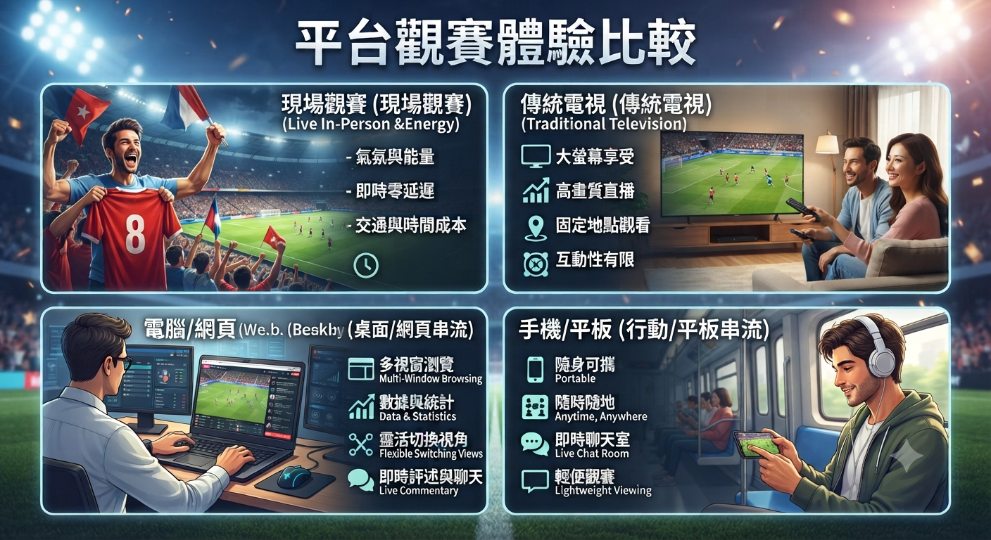 平台觀賽體驗比較

